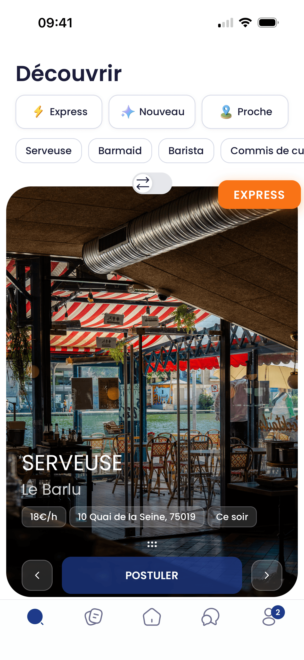 Seeker discover card